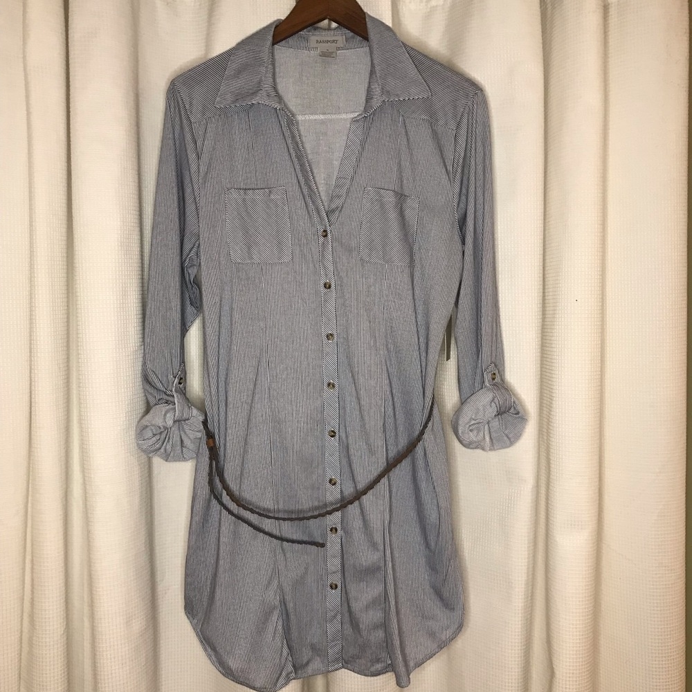 Striped Shirt Dress XL